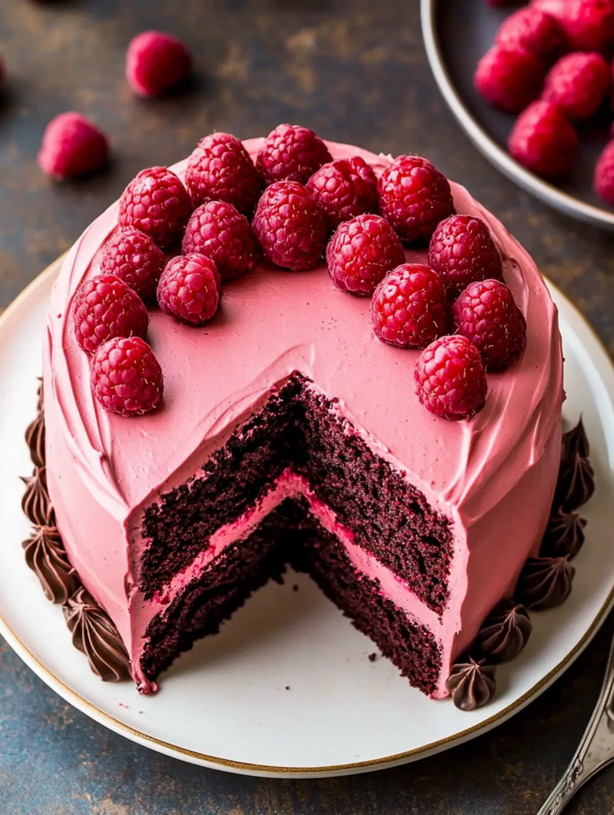 Best Chocolate Raspberry Cake with Silky Ganache